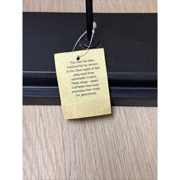 Hand Carved Bali Wooden Whale Sculpture on Stand 38” Ubud Coastal Decor - Picture 8 of 8